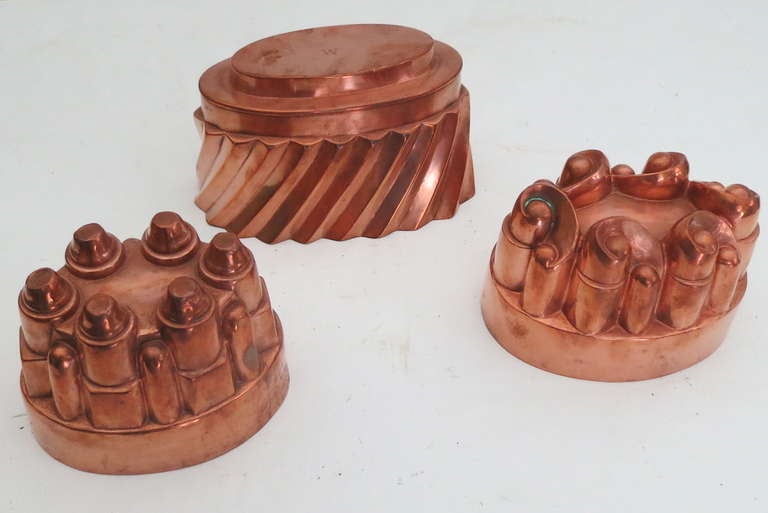 19th C. Copper Jelly Mold Collection 1