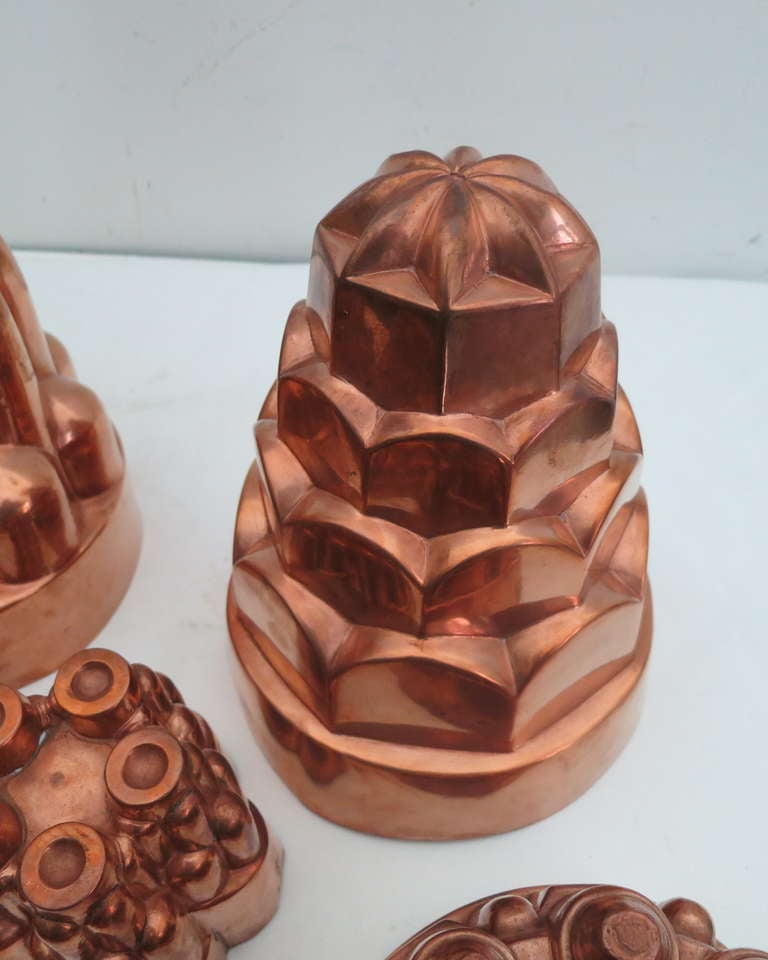 19th C. Copper Jelly Mold Collection 4