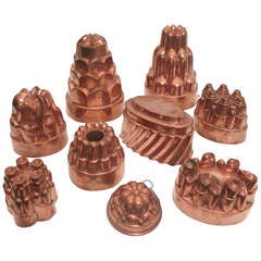 19th C. Copper Jelly Mold Collection