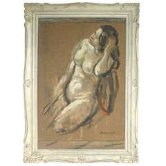 Vintage Woodstock NY Nude of a Woman by Brock