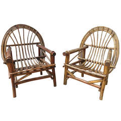 Rustic Bentwood Lounge Chairs