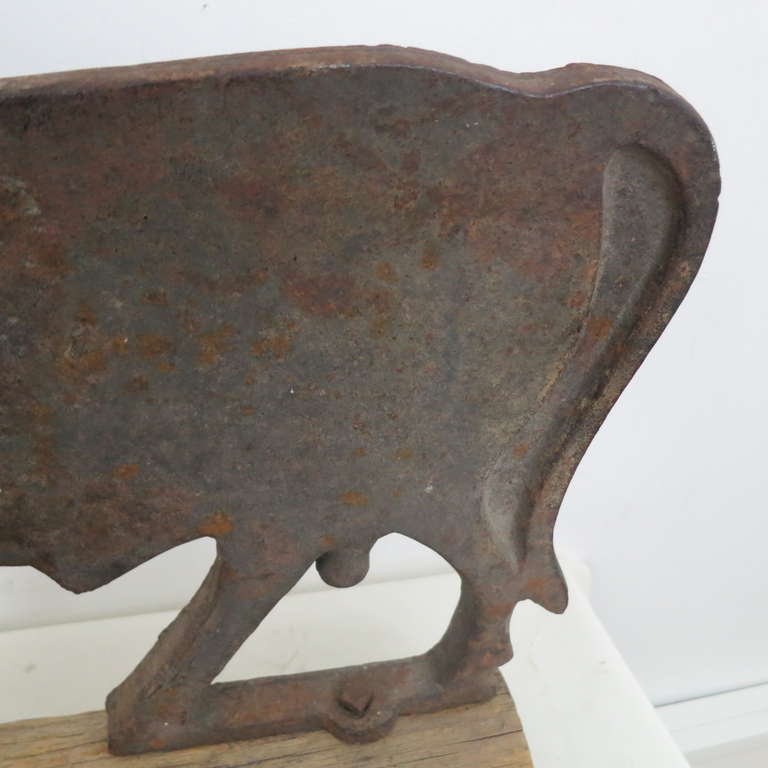 20th Century Cast Iron Bull Windmill Weight