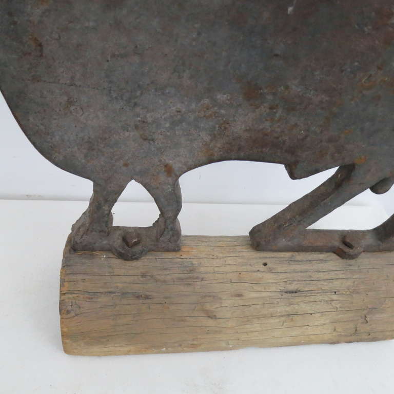 Cast Iron Bull Windmill Weight 1