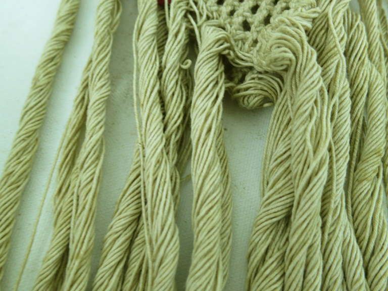 Silk 19th c. Patriotic Sailor Macrame