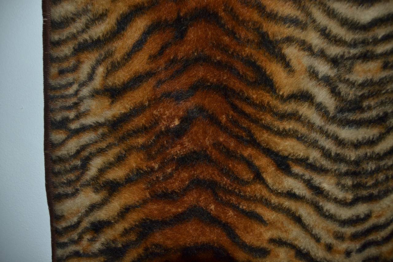 Tiger Pattern 19th Century Sleigh Blanket In Good Condition For Sale In North Egremont, MA