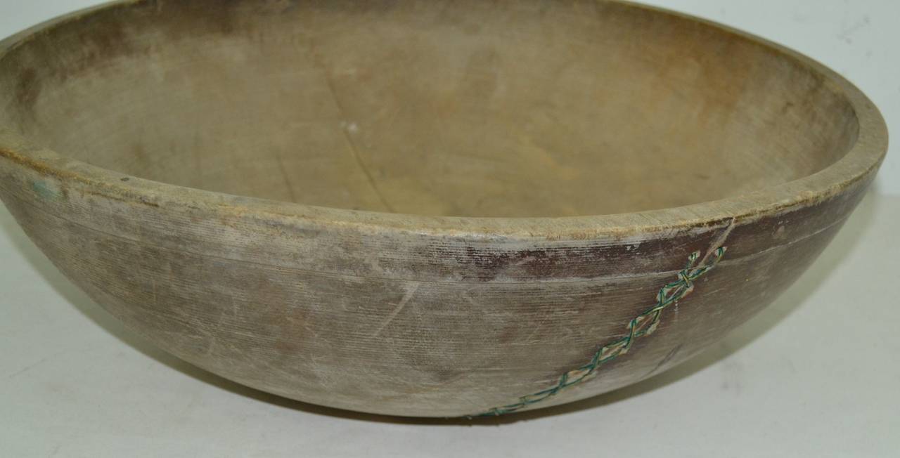 American Repaired Wooden Bowl