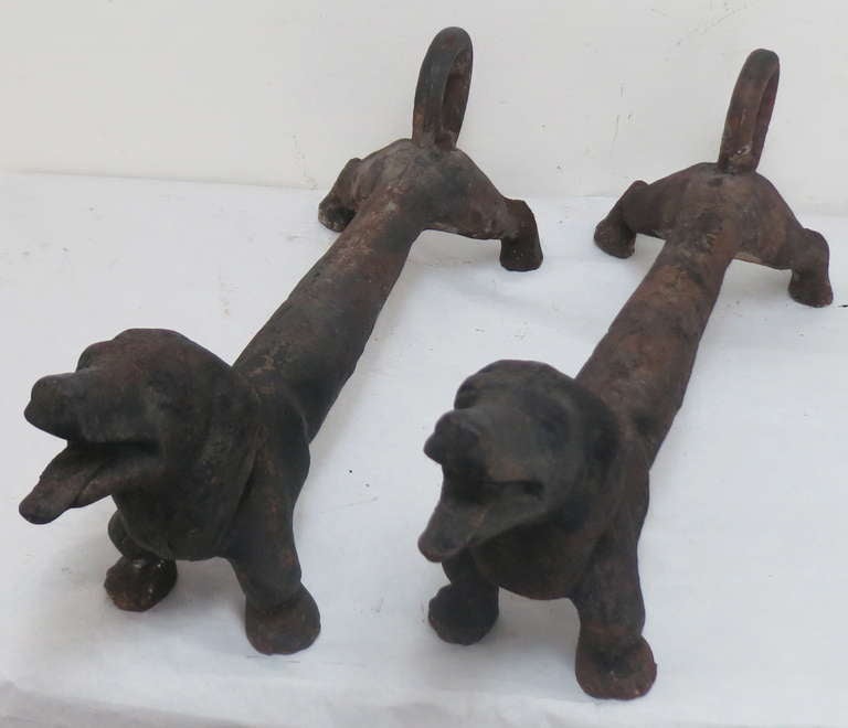American Dachshund Andirons