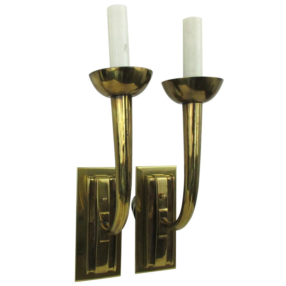 Moderne Brass Sconces For Sale