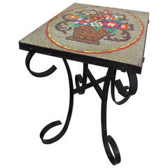 Art Deco Glass-Mosaic Garden Table