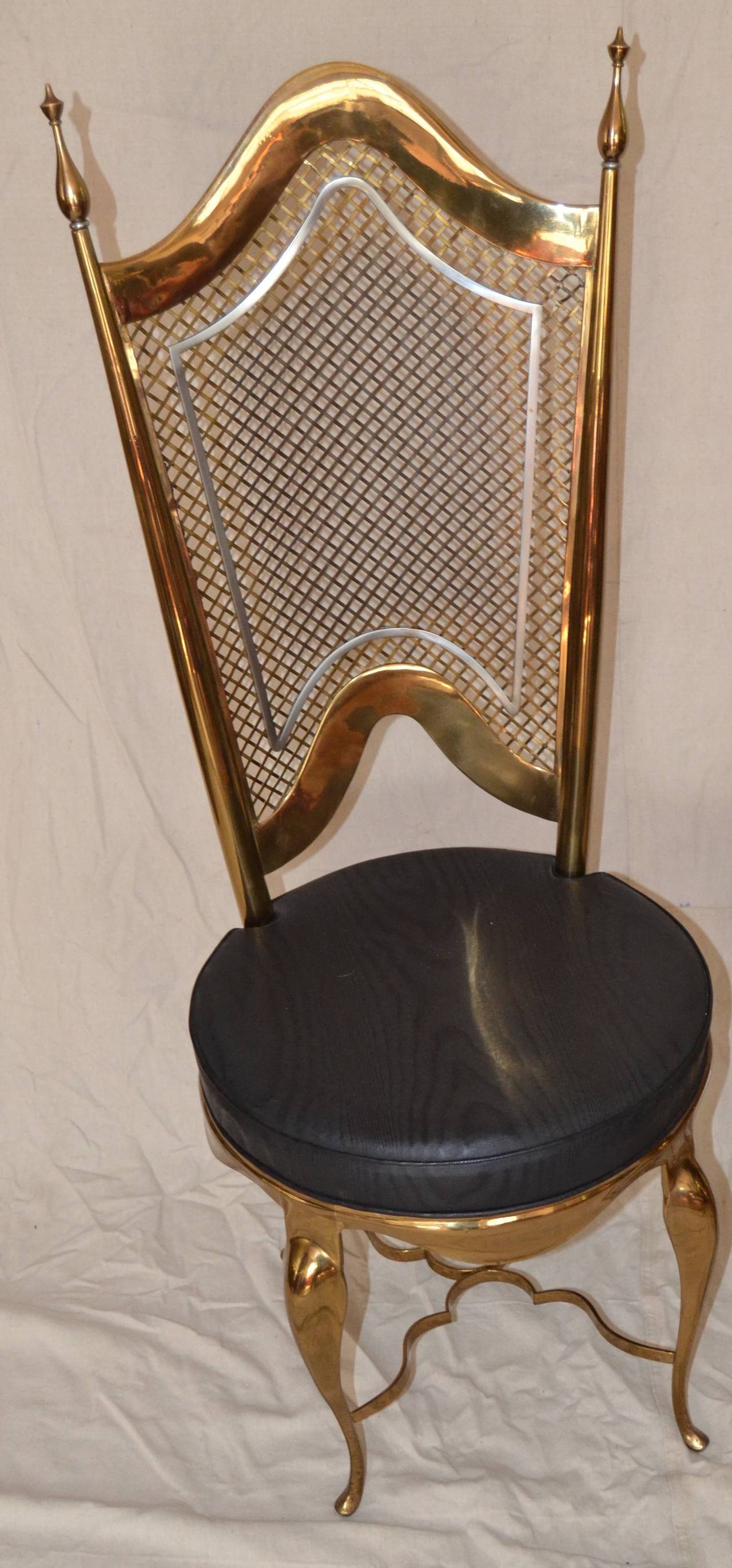 Mid-20th Century Mid Century Brass and Steel Chairs