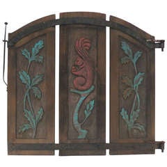 Relief Carved Squirrel Gate
