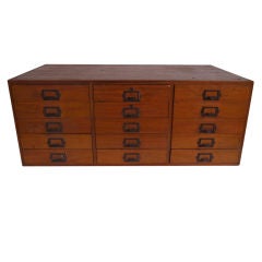 Multidrawer Walnut Collectors or Jewelry Case