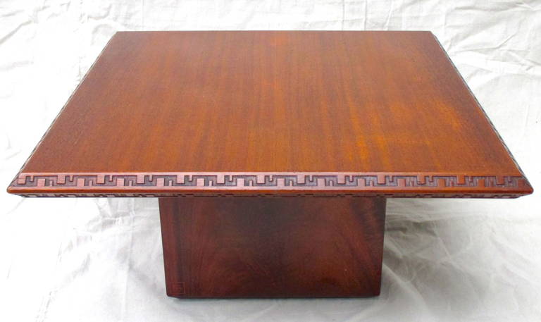 Frank Lloyd Wright Cube Table In Good Condition In North Egremont, MA