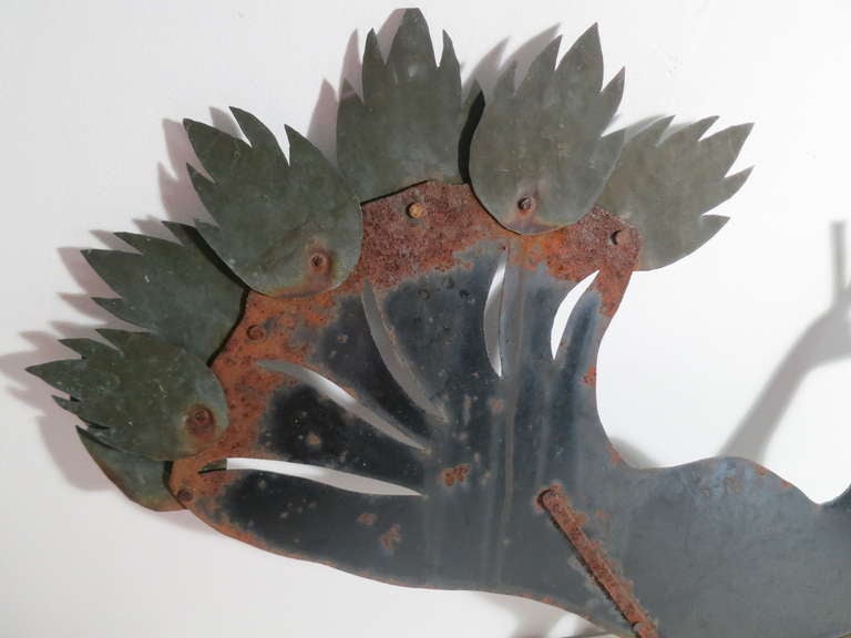 Copper Peacock Weather Vane