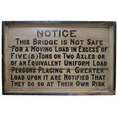 Antique Late 19th C. Sign