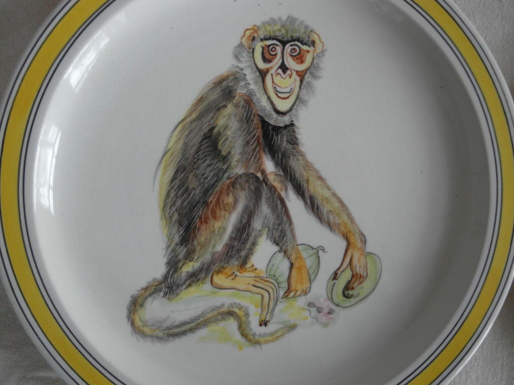 1960's Italian Monkey Plates 5