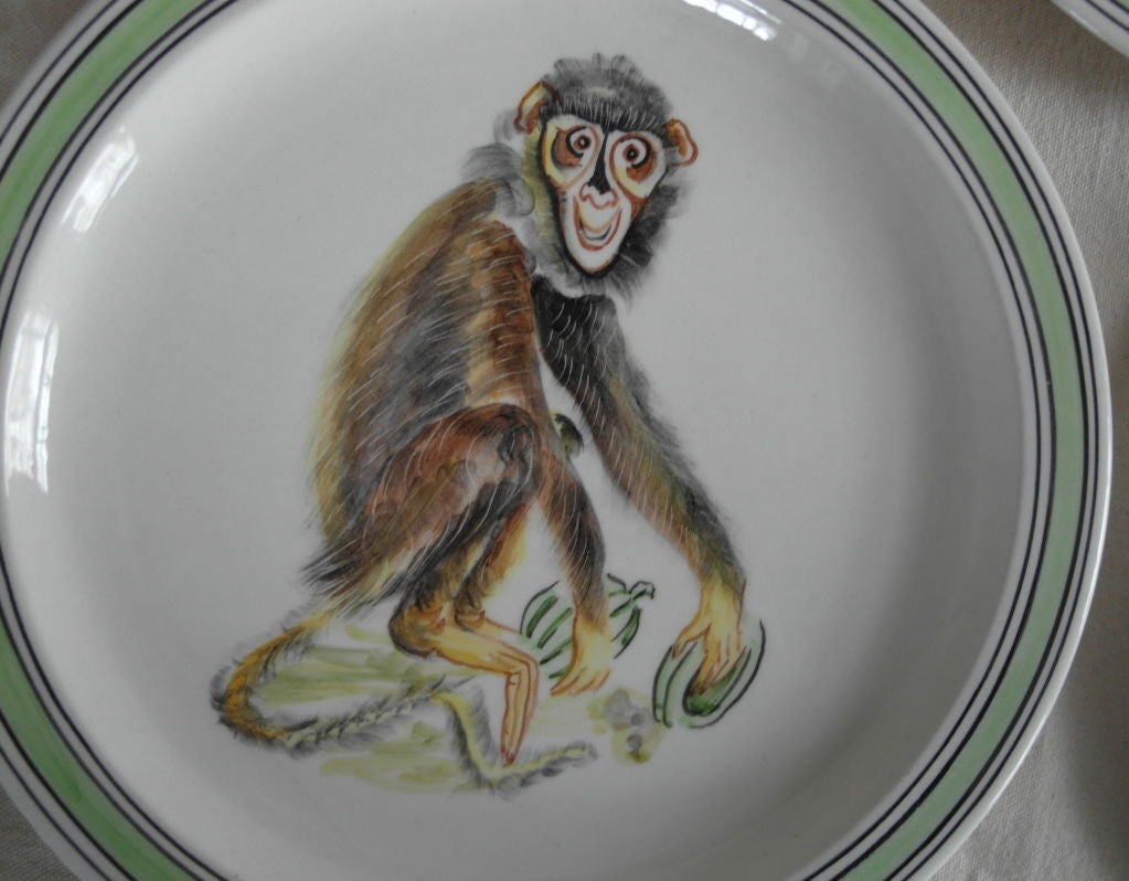 1960's Italian Monkey Plates 1
