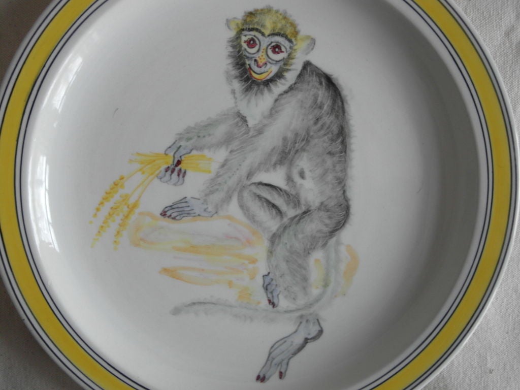 1960's Italian Monkey Plates 4