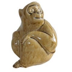 Japanese Pottery Monkey