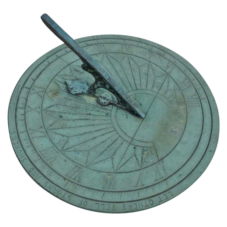 Bronze Arts and Crafts Sundial