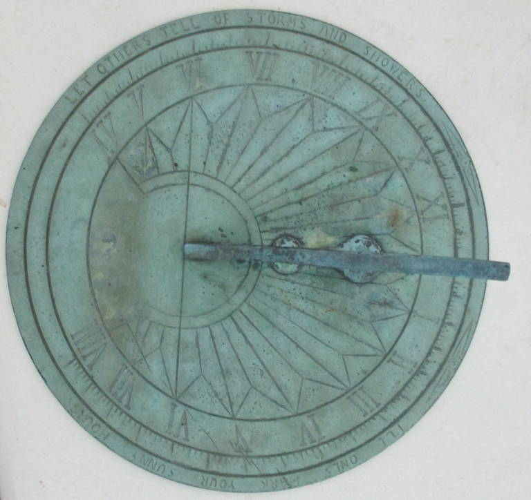 20th Century Bronze Arts and Crafts Sundial
