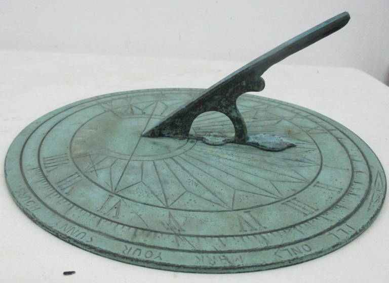 Bronze Arts and Crafts Sundial 2