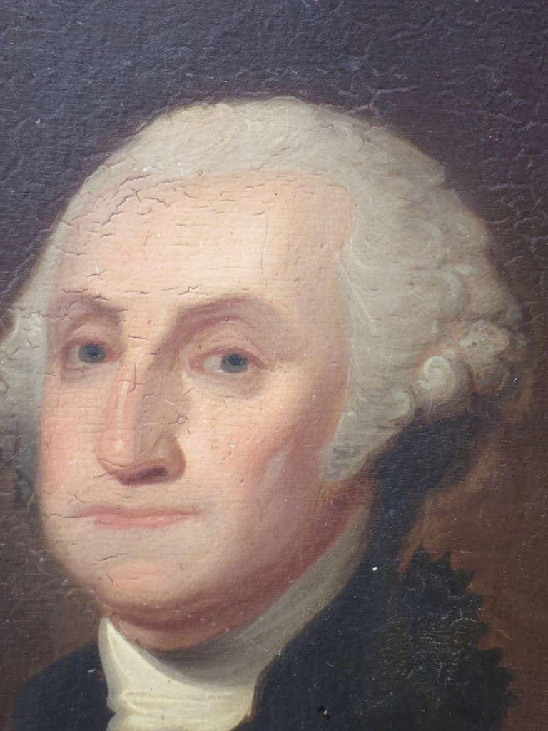 American Early Oil  on Panel of George Washington