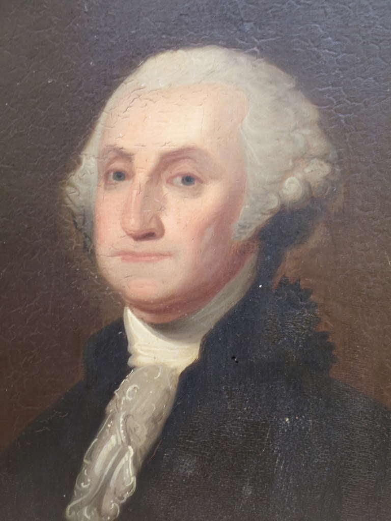 Federal Early Oil  on Panel of George Washington
