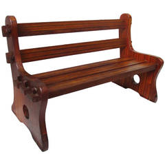 Vintage Hand Crafted Child's Bench