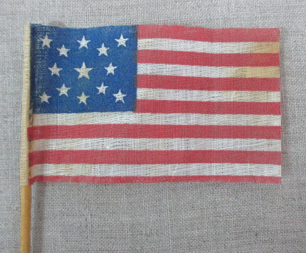 American 13 Star Parade Flag in a Medallion Pattern For Sale