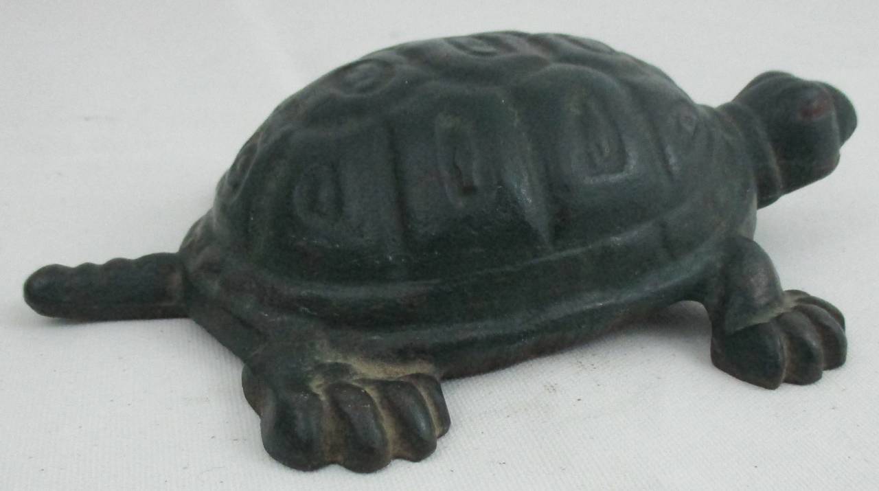 20th Century Cast Iron Turtle Doorstop For Sale