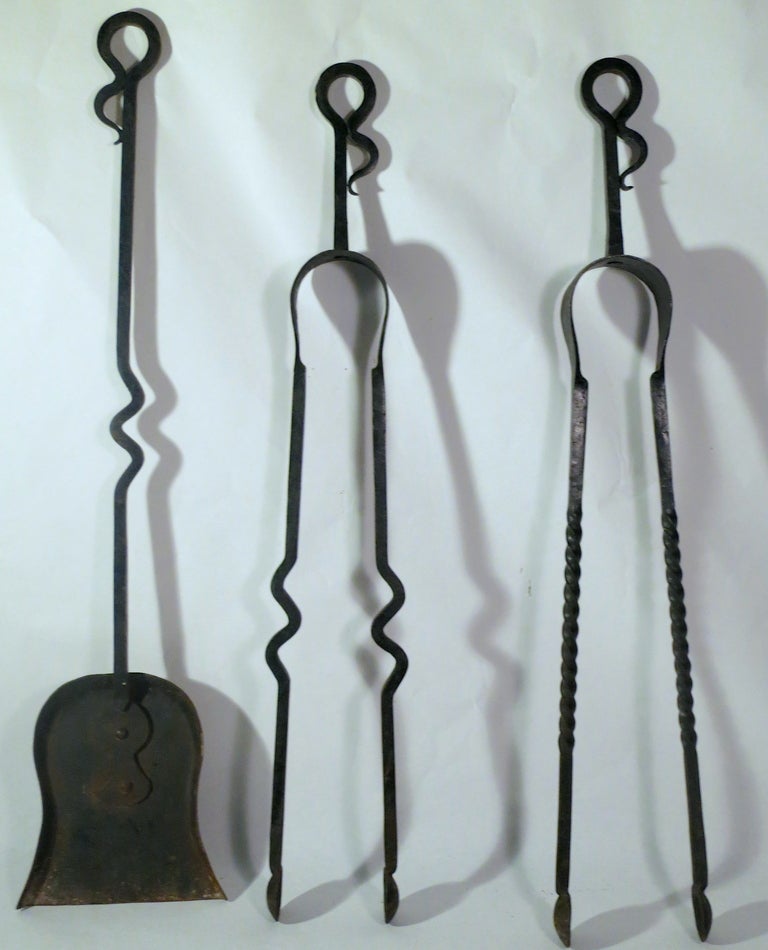 19th Century Hand Wrought Fire Tools