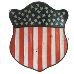 Antique Patriotic Flag Holder