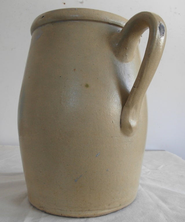 19th Century Monumental Yellow Ware Pitcher