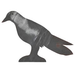 Vintage Whimsical Tin Bird Silhouette