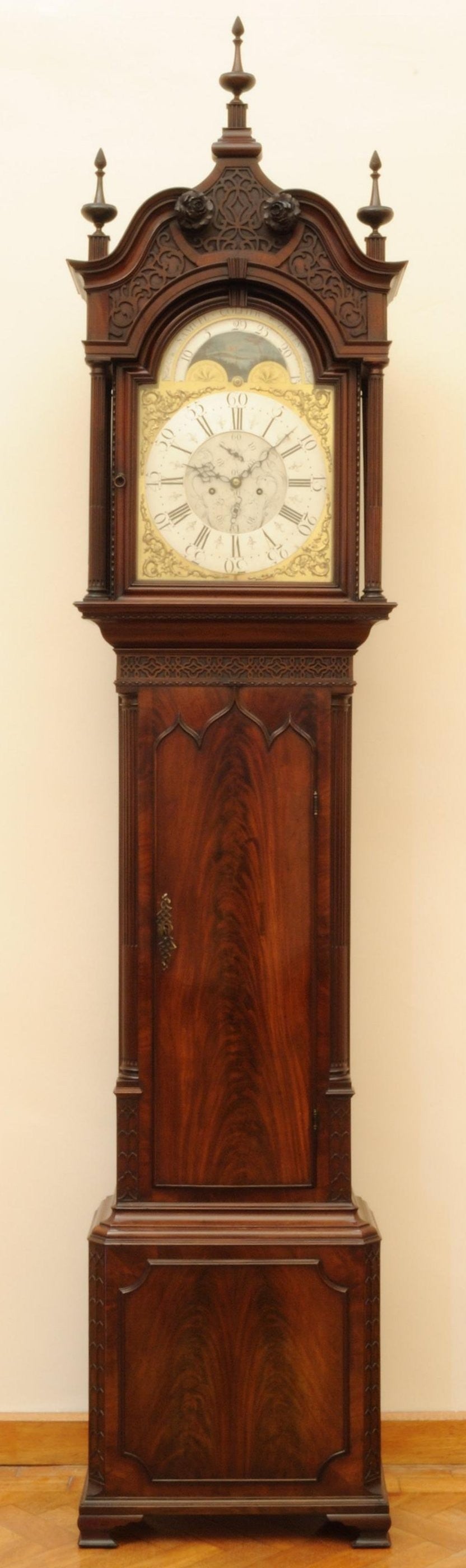 Superb Gothic Cased Longcase Clock