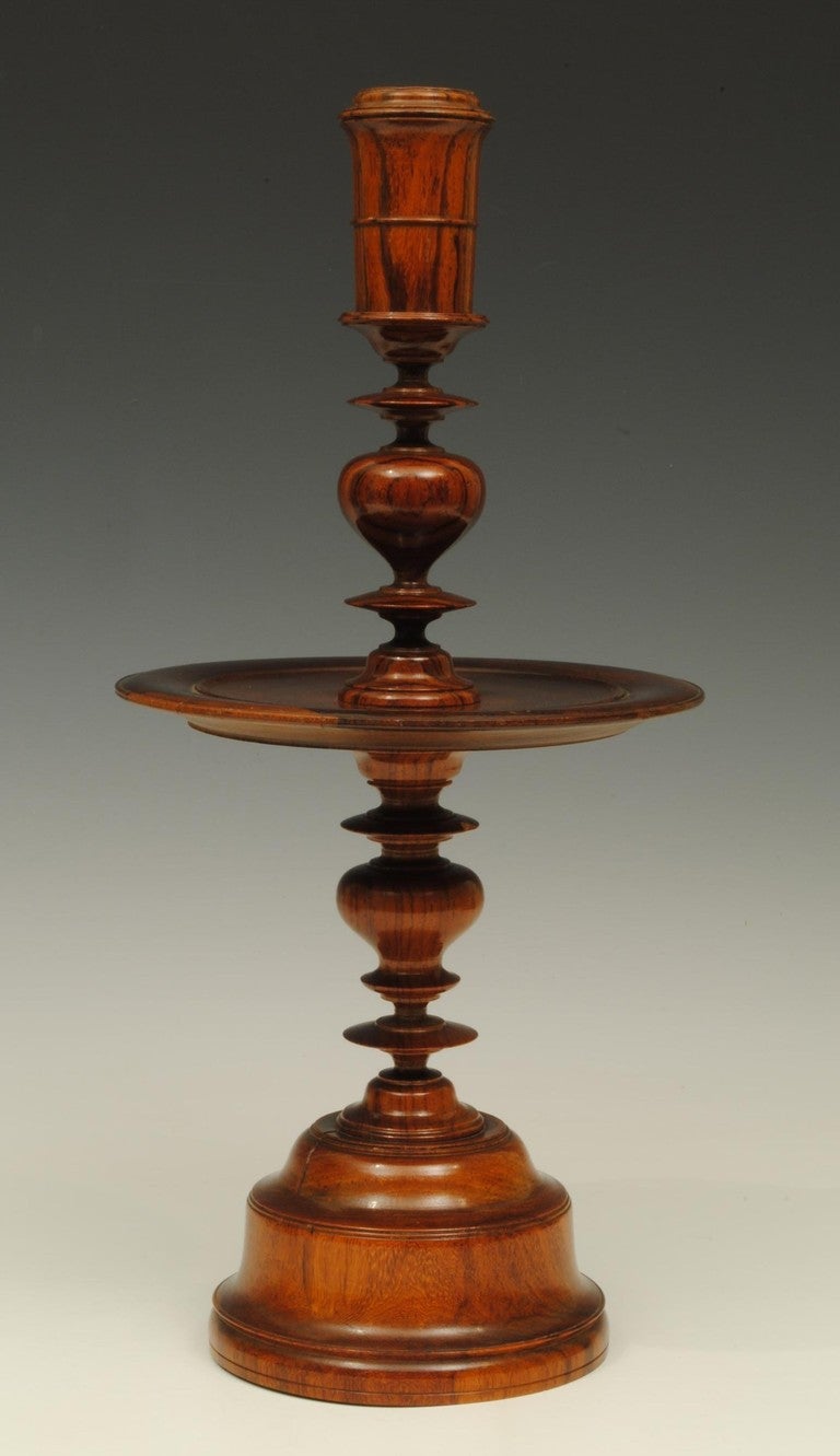 Dutch East Indies Treen Candlesticks In Excellent Condition In Lincolnshire, GB