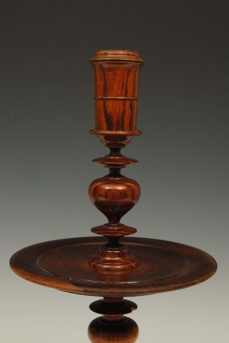 19th Century Dutch East Indies Treen Candlesticks