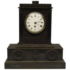 Bronze regency mantle clock 5