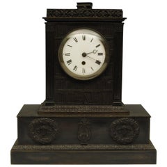 Bronze regency mantle clock