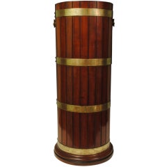 Mahogany brass bound stick stand Antique Mahogany brass bound stick stand