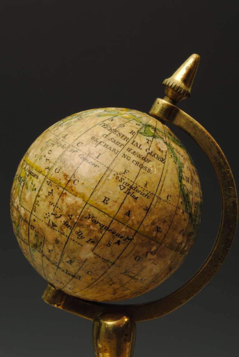19th Century Pair Of Globes Mounted On Columns