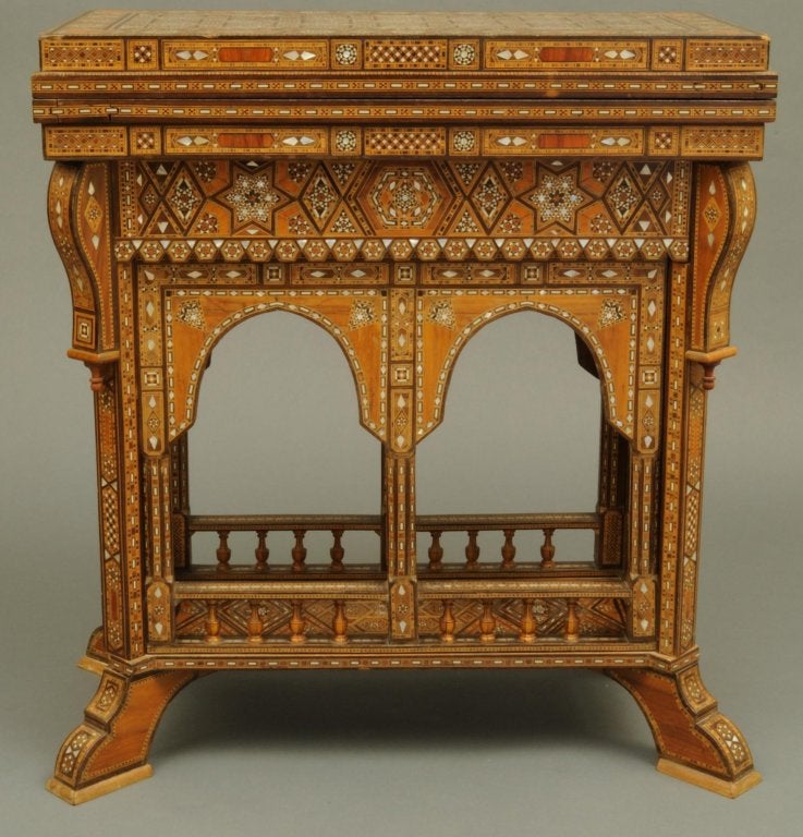 Moorish inlaid games table 1