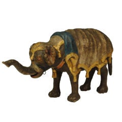 Antique Polychromed elephant