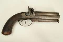 Antique Reilly Double Barrel Pistol