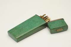 Antique Shagreen cased drawing instruments