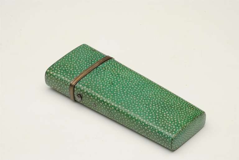 Shagreen cased drawing instruments