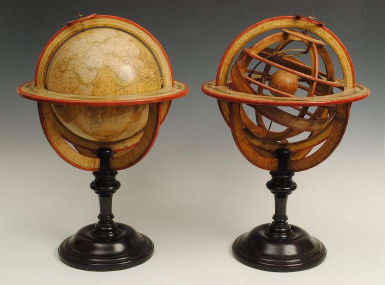 Globo terrestre e sfera armillare francese