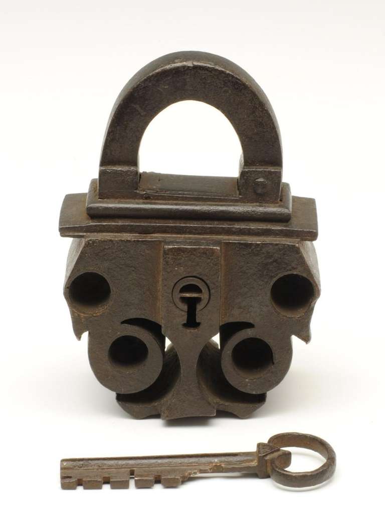 18th Century and Earlier Rare dated 16th century German padlock