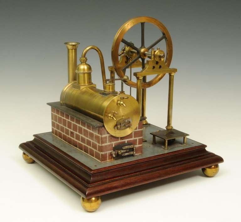 Hervorragendes Modell Dampfmaschinenmodell (19. Jahrhundert) im Angebot